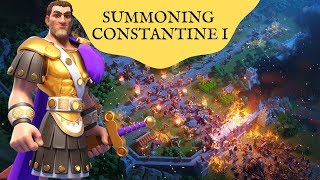 Summoning Constantine! Maxed first skill looking good! Discussing