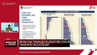 Wow! Sri Mulyani Sebut Pemulihan Ekonomi RI Top 3 Dunia
