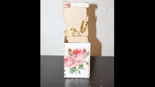 Декупаж подставки под карандаши, мастер-класс