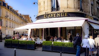 Walking Up the High End Street of Avenue Montaigne, Paris