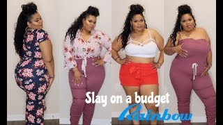 Rainbow shops EVERYTHHING UNDER $20 WHAT!!! Plus size  try-on +GIVEAWAY WINNR