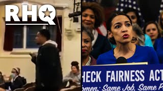 MAGA Supporters Heckle AOC for 'Supporting WW3'