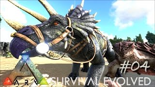 Ark Survival Evolved Ep 04 - Epic Trike Bros -  (Tamed Triceratops & Saddle) !!! (Server Gameplay)