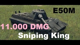 World of Tanks - E50M Gameplay - 11000 dmg - Confederate - Sniping King