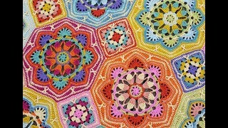 Persian Tiles blanket - Eastern Jewels. Шикарный плед крючком.