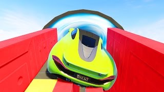 ГОНКА С СЕКРЕТНЫМ ТЕЛЕПОРТОМ В СЛИВНУЮ ВОРОНКУ В GTA 5 ONLINE! (ГТА 5 ГОНКИ)