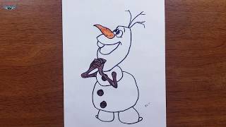 Olaf nasıl çizilir - frozen olaf çizimi - Kolay Resim Çizme
