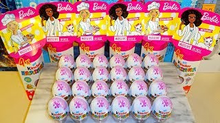 2019 NEW 24 Kinder Surprise Eggs Barbie Figures Collection Huevos Sorpresas con Juguetes