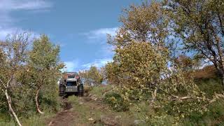 Русский супер-вездеход Шерп крутой спуск в тундре / Sherp Russian ATV tundra downhill