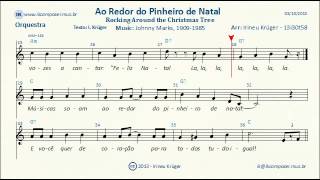 AO REDOR DO PINHEIRO DE NATAL - ( Notas musicais, letra, acordes, karaokê )