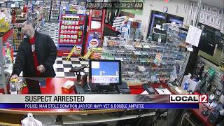 Police arrest man suspected of stealing donation jar for Union Township veteran