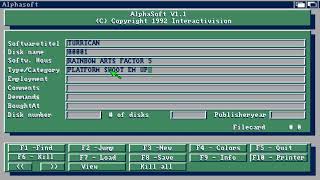 AMIGA UTILITY DATABASE ALPHASOFT ALPHA SOFT Cr TARKUS TEAM BASH DEDOMENON