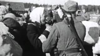 СС Каратели РОА РОНА угоняют русских женщин в Германию Nazi SS