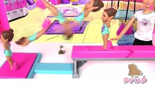 Барби Тренер. САЛЬТО! Barbie Flippin Fun Gymnast Кукла Барби Мультик. Играем в Куклы Барби