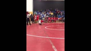 Harpeth High School wrestler James Sokol pinning his opponent from East Literature December 11, ...
