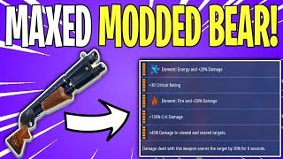 DUAL ELEMENT MODDED THE BEAR SHOTGUN! The Bear ALL LEGENDARY PERKS | Fortnite Save The World