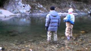 tenkara fly fishing テンカラ　寒狭川