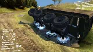 Tatra 813 KOLOS Army Green Off Road SpinTires Freeride/Walkthrough/Gameplay HD 1080p