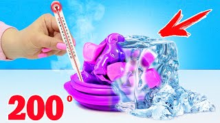 ЧТО ЕСЛИ ЖВАЧКУ для РУК НАГРЕТЬ +200° и ЗАМОРОЗИТЬ  - 24°? АНТИСТРЕСС в Духовке vs Морозилке