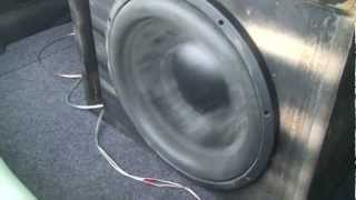 trying to blow a powerful 15" subwoofer, playing low bass notes