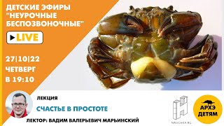 Детский эфир "Счастье в простоте" курса "Неурочные беспозвоночные" Вадима Марьинского