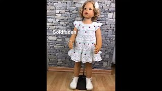 11 Goldfaden Мастер класс Платье для малышки крючком #1 Вязание