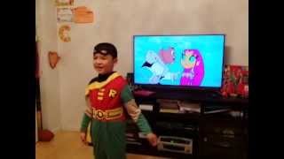 Teen titan pee pee dance funny kid Batman Robin 2