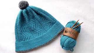 Вязание. Современная шапка. Подробный мк. //Knitting mk. Hat.