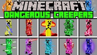 Minecraft DANGEROUS CREEPER MOD! | SURVIVE AGAINST NUCLEAR CREEPERS & MORE! | Modded Mini-Game