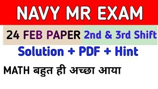 NAVY MR FEB 2nd & 3rd shift paper solution