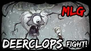 Don't Starve-DEERCLOPS BATTLE NO ARMOR!