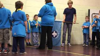 Oscar Being Invested Into Beavers Bristol 17th