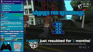 GTA San Andreas 100% San Fierro Speedrun & ROBLOX - Hugo_One Twitch Stream - 2/10/2018