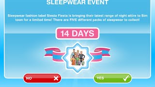 Sims Freeplay | Sleepwear Event | Review & Walkthrough