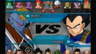 Dragon Ball z Budokai Tenkaichi 1 - Character list