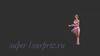 Футаж на хромакее "танцующая девушка"