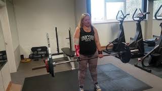 Amputee superwoman aka Lorraine pulls personal best 90kg Deadlift