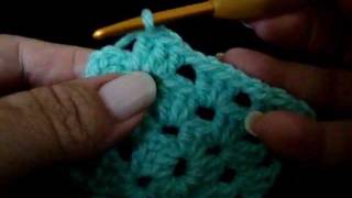 QUADRADINHO DE CROCHE 1 - CANTO 3 CORR E 1 MEIO PONTO ALTO