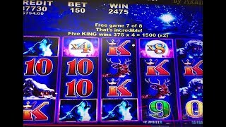 Better than Jackpot?BUFFALO THUNDERING 7s $1 Slot Bet $5(Free Play)/ Fortune King DX, Timber Wolf DX