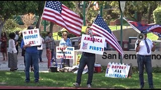 TRUMP SUPPORTERS DEMAND JERRY BROWN VETO SANCTUARY STATE BILL SB 54 PROTEST.