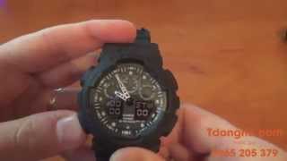 Đồng hồ G shock GA 100 Black