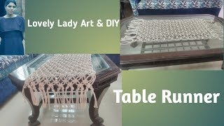 DIY- How to make macrame Table runner/ Table Cover- Super easy table runner tutorial