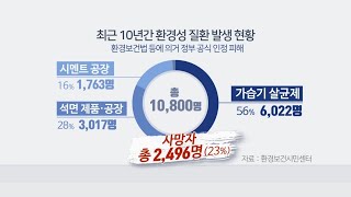 석면ㆍ화학물질 공포…'환경성 질환' 10년간 1만명 / 연합뉴스TV (YonhapnewsTV)