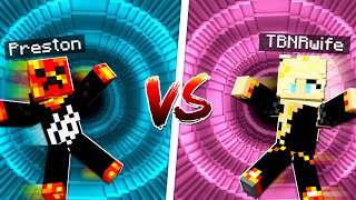 Boy vs Girl Minecraft Dropper Challenge!