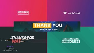 Top 10 Outro Templates Free Download | Top 10 Free 2D Outro Templates 2018 - No Copyright Free