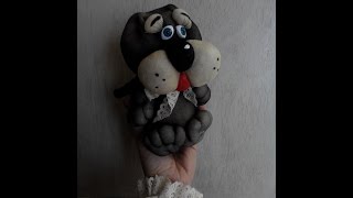 Котик из черного капрона.Часть 1. Подробный мастер класс. Cat Part 1. A detailed master class .
