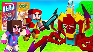 PHONG CẬN CÙNG SIMMY HÓA ANH HÙNG TIÊU DIỆT NHÀ TÙ ĐÁNG SỢ BẢO VỆ TRÁI ĐẤT TRONG MINECRAFT