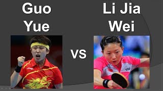 GUO YUE vs LI JIA WEI. Table tennis Olympic Games 2008, women's 3rd place match.