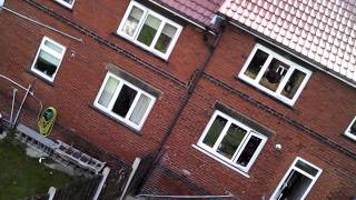 Flying mi drone in back yard Hoyland barnsley
