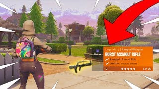 FORTNITE NEW BURST ASSAULT RIFLE GAMEPLAY! LEGENDARY BURST ASSAULT RIFLE GAMEPLAY SOON!